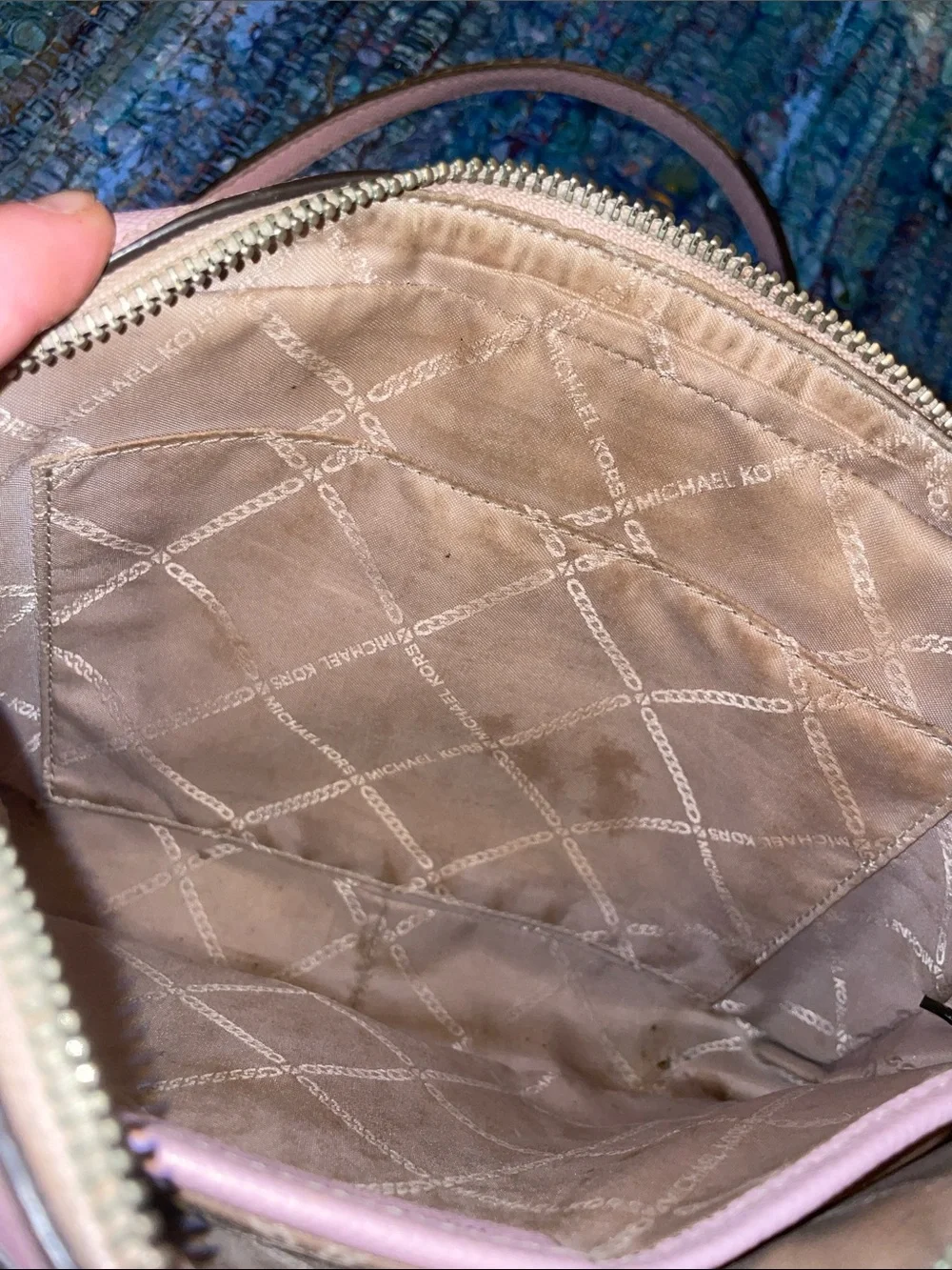 Michael Kors Light Pink Crossbody with Gold Hardware